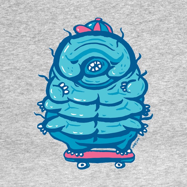 Skateboarding Water bear by nokhookdesign